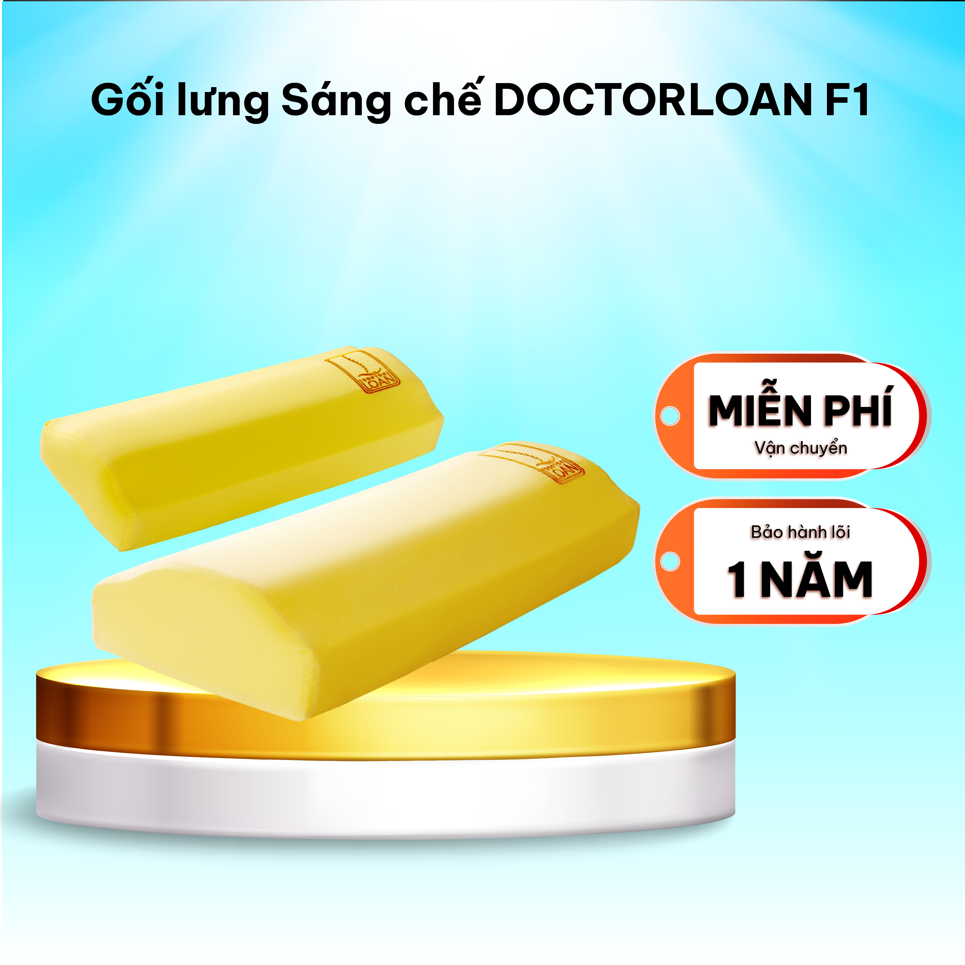 Gối lưng sáng chế DoctorLoan F1/S (gối ngắn)
